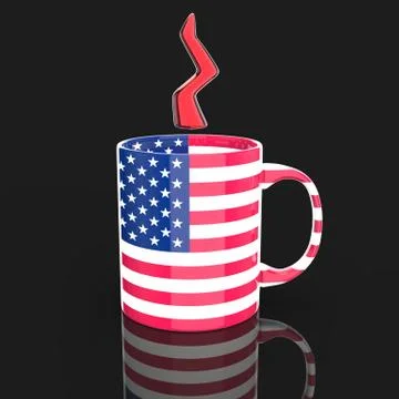 Coffe cup concept - 3D Illustration Stock Illustration