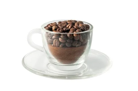 Coffe cup on white background Stock Photos