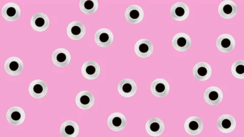 Coffe cups top view wiggle on pink Stock Footage 148033956