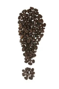 Coffe Exclamation mark Stock Photos