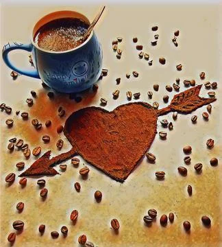 Coffe Heart. Stock Photos