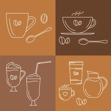Coffe icons set Stock Illustration