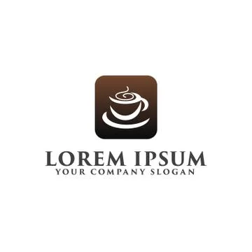 Coffe logo design concept template Stock Illustration