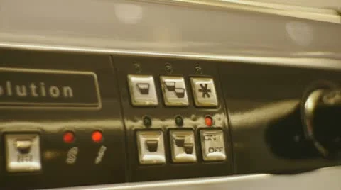 Coffe Machine lights Video stock 12586495
