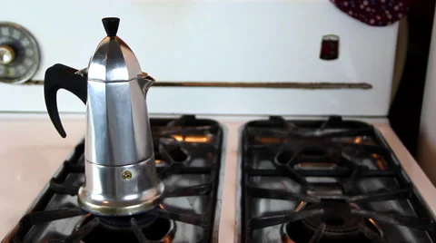Coffe machine in vintage kitchen Stock-Footage 48319174
