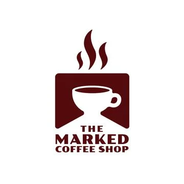 Coffe mark logo design template Stock Illustration