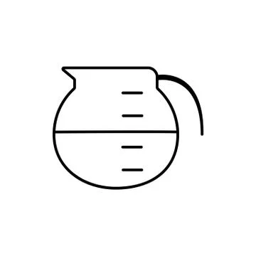 Coffe pot icon element of coffe icon for mobile concept and web apps. Thin li Stock Illustration