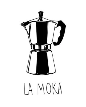 Coffe pot illustration Stock Illustration
