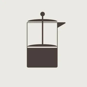 Coffe press vector 스톡 일러스트
