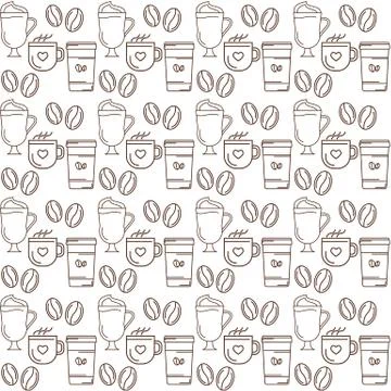 Coffe seamless pattern Stock Illustration