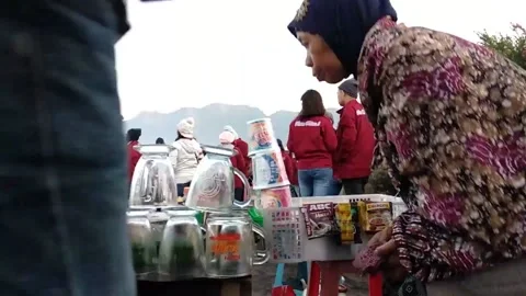 Coffe seller Stock Footage 221982356