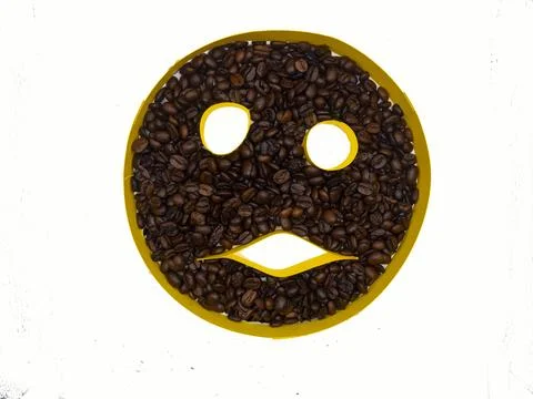 Coffe Smiley face Stock Photos