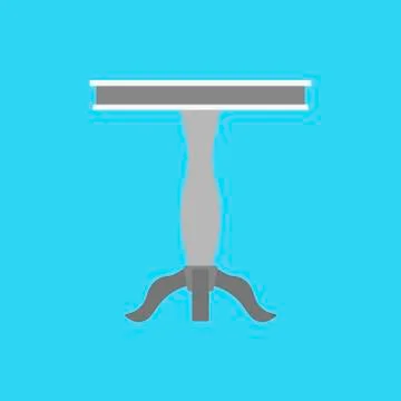 Coffe table beverage concept brown wooden closeup icon background. Vector dar Illustrazione stock