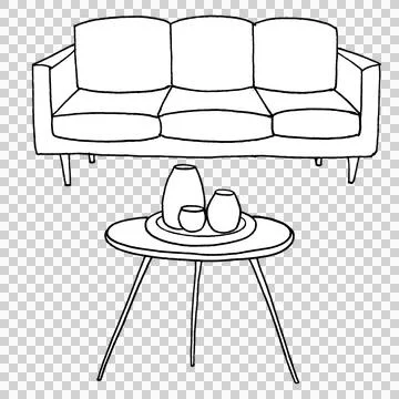 Coffe table Stock Illustration