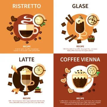 Coffee 2x2 Design Concept Illustrazione stock