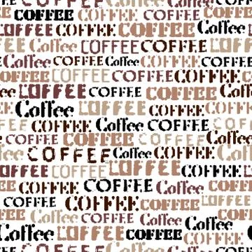 Coffee. Abstract coffee pattern. Seamless image Vector image. Stock Illustration