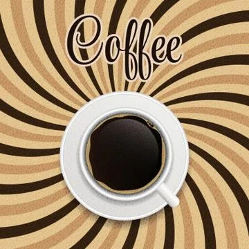 Coffee abstract hypnotic background. illustration Stock Illustration