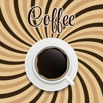 Coffee abstract hypnotic background. illustration Stock Illustration