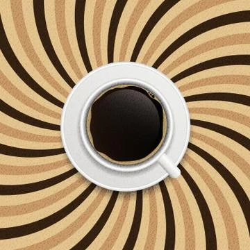 Coffee abstract hypnotic background. illustration Stock Illustration