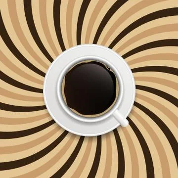 Coffee abstract hypnotic background. illustration Stock Illustration