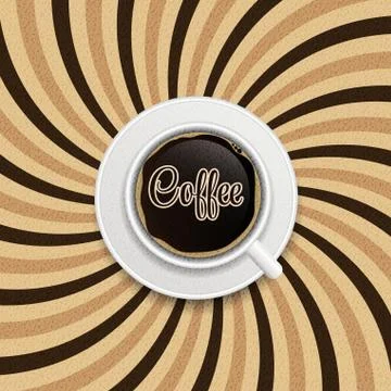 Coffee abstract hypnotic background. illustration Stock Illustration