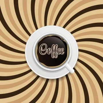 Coffee abstract hypnotic background. illustration Stock Illustration