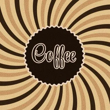 Coffee abstract hypnotic background. illustration Stock Illustration
