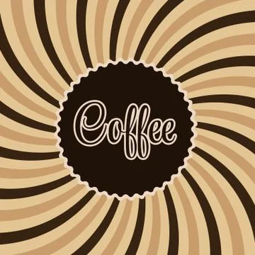 Coffee abstract hypnotic background. illustration Stock Illustration