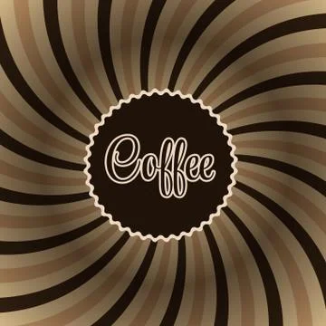 Coffee abstract hypnotic background. illustration Stock Illustration