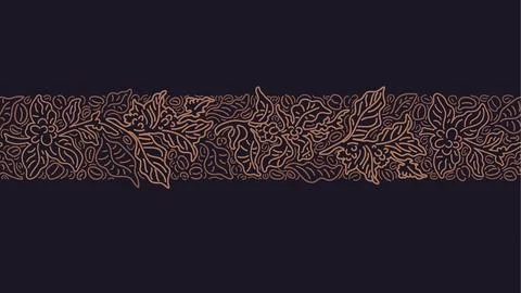 Coffee abstract seamless pattern. Vector art line Stock Illustration