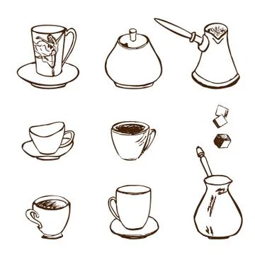 Coffee Accessories Illustrazione stock