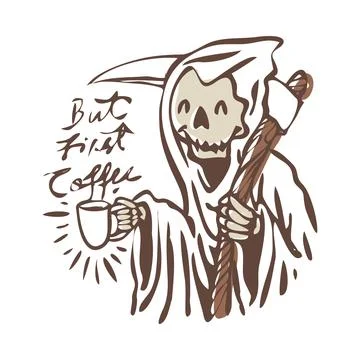 Coffee addict graphic illustration vector art t-shirt design Stock Illustration
