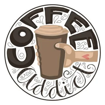 Coffee addict Stock Illustration