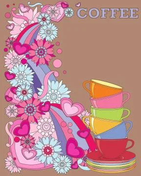 Coffee advert Stock Illustration