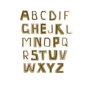 Coffee alphabet Stock Illustration