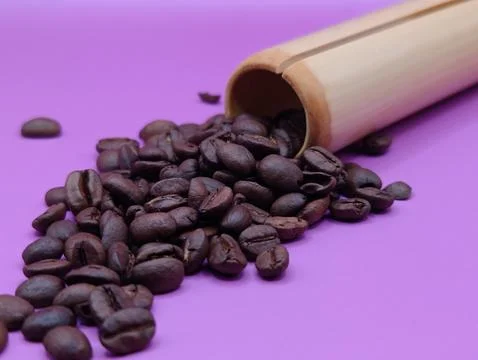 Coffee and bamboo close-up composition Stock Photos