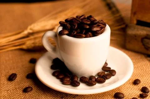 Coffee and beans Stock Photos