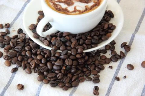 Coffee and beans Stock-Fotos