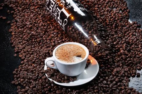 Coffee And Beans Stock Photos