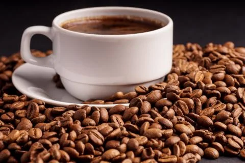 Coffee and Beans Stock Photos