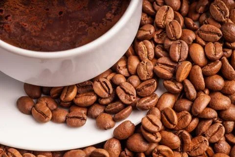 Coffee and Beans Stock Photos