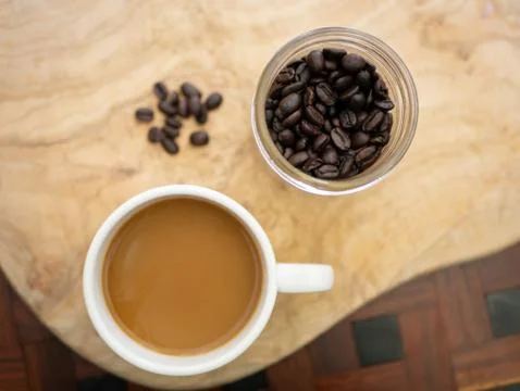 Coffee and Beans Stock Photos