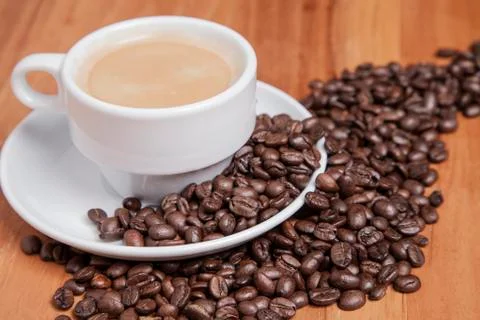 Coffee and the beans Foto stock