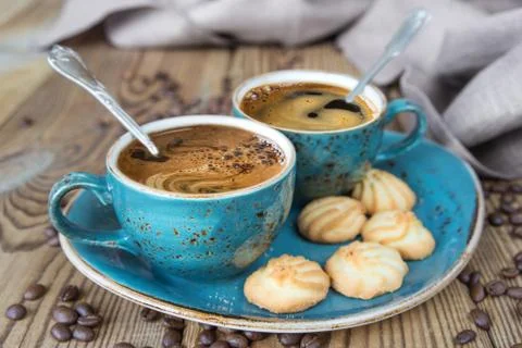 Coffee and biscuits Foto stock