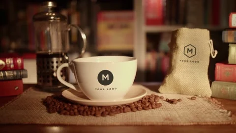 Coffee and books Opener 스톡 After Effects