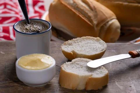 Coffee and bread Foto stock