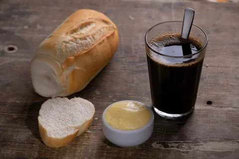 Coffee and bread Stock-Fotos