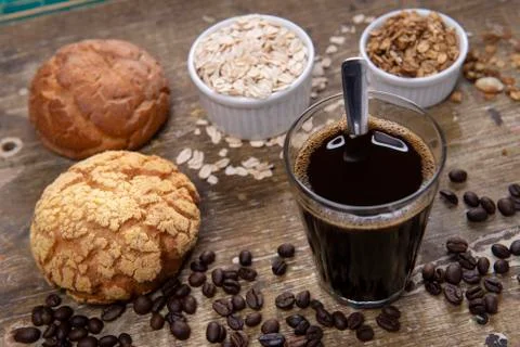 Coffee and bread Foto stock