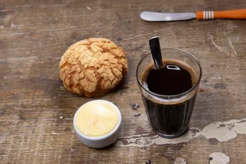 Coffee and bread Stock Photos