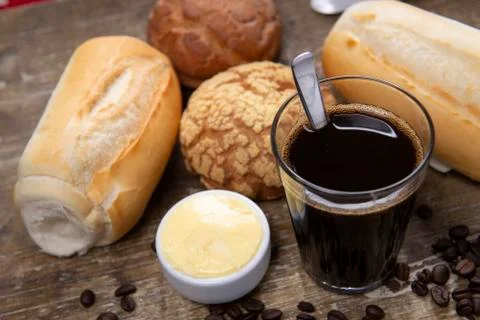 Coffee and bread Foto stock